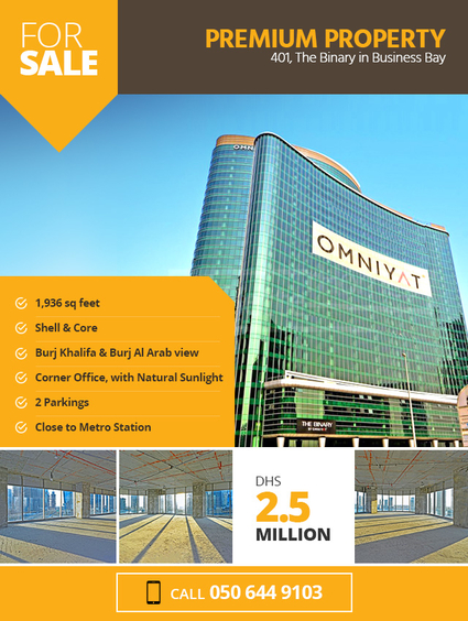 1936 sqft Office Available for Sale in Binary @ Business Bay