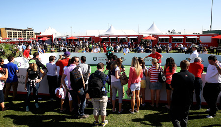 Crowds enjoying the HSBC Golf Championship