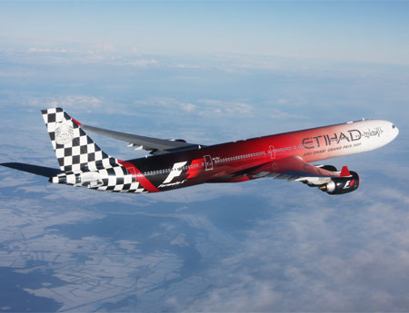 F1 Branded Etihad Aircraft