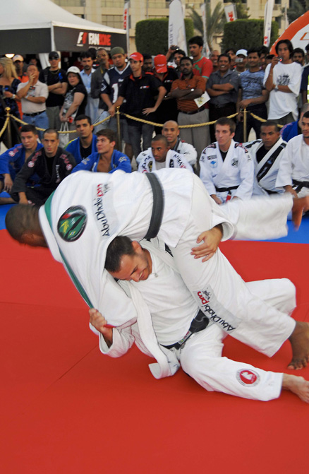 The UAE Jiu Jitsu team giving  demonstrations to visitors to the F1 Fan Zone