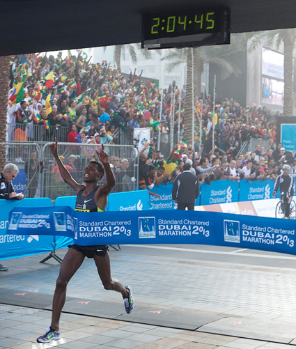 Winner of Dubai Marathon