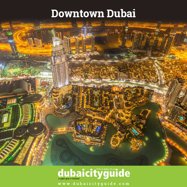 Aerial View Downtown Dubai 