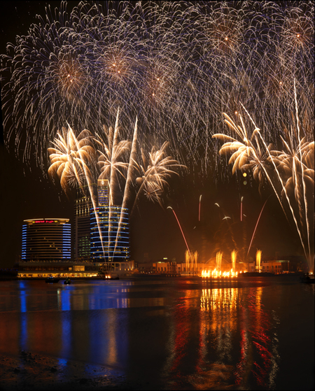 DSF Fireworks at Dubai Festivah