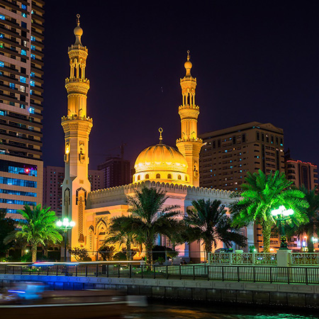Mosque in the city of Sharjah