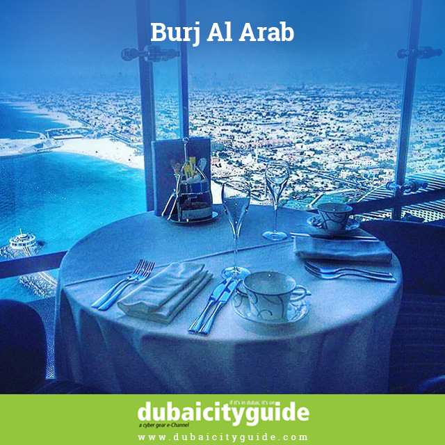 Have your meal with incredible view - Burj Al Arab