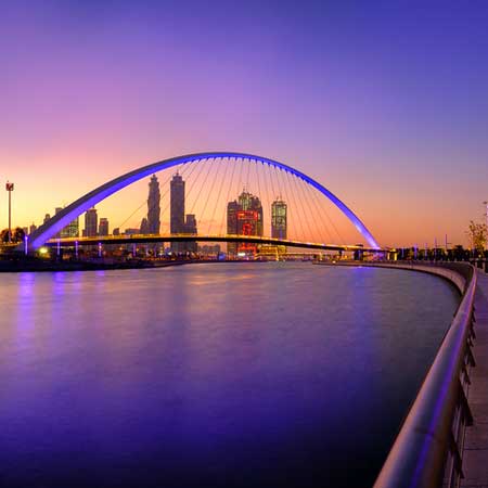 Dubai Water Canal Hanging Bridge